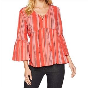 NWT Sanctuary tassel striped blouse